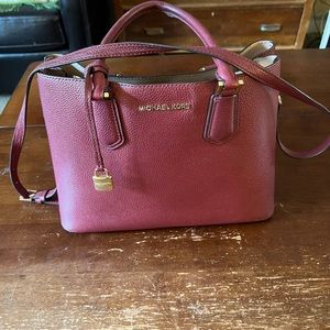 Michael Kors Adele Burgundy Bag.